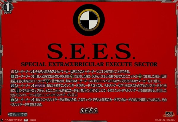画像1: S.E.E.S.【T】{DZ-TBP02/T51}《ペルソナシリーズ》 (1)